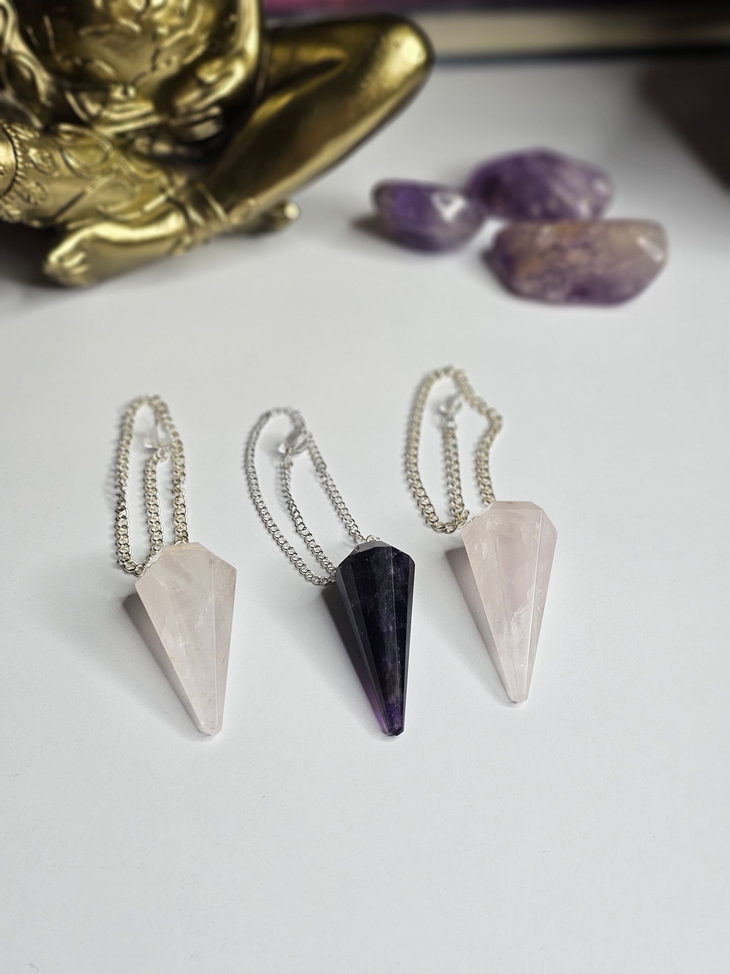 Amethyst Faceted Pendulum