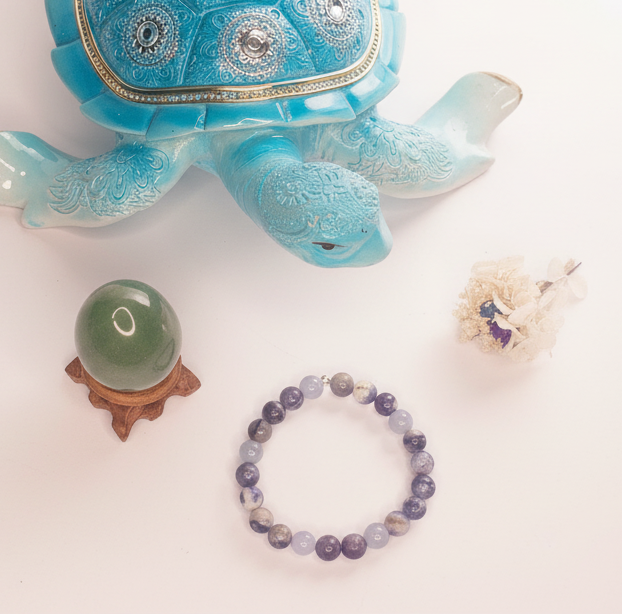 Angelite, Sodalite and Fluorite Bracelet