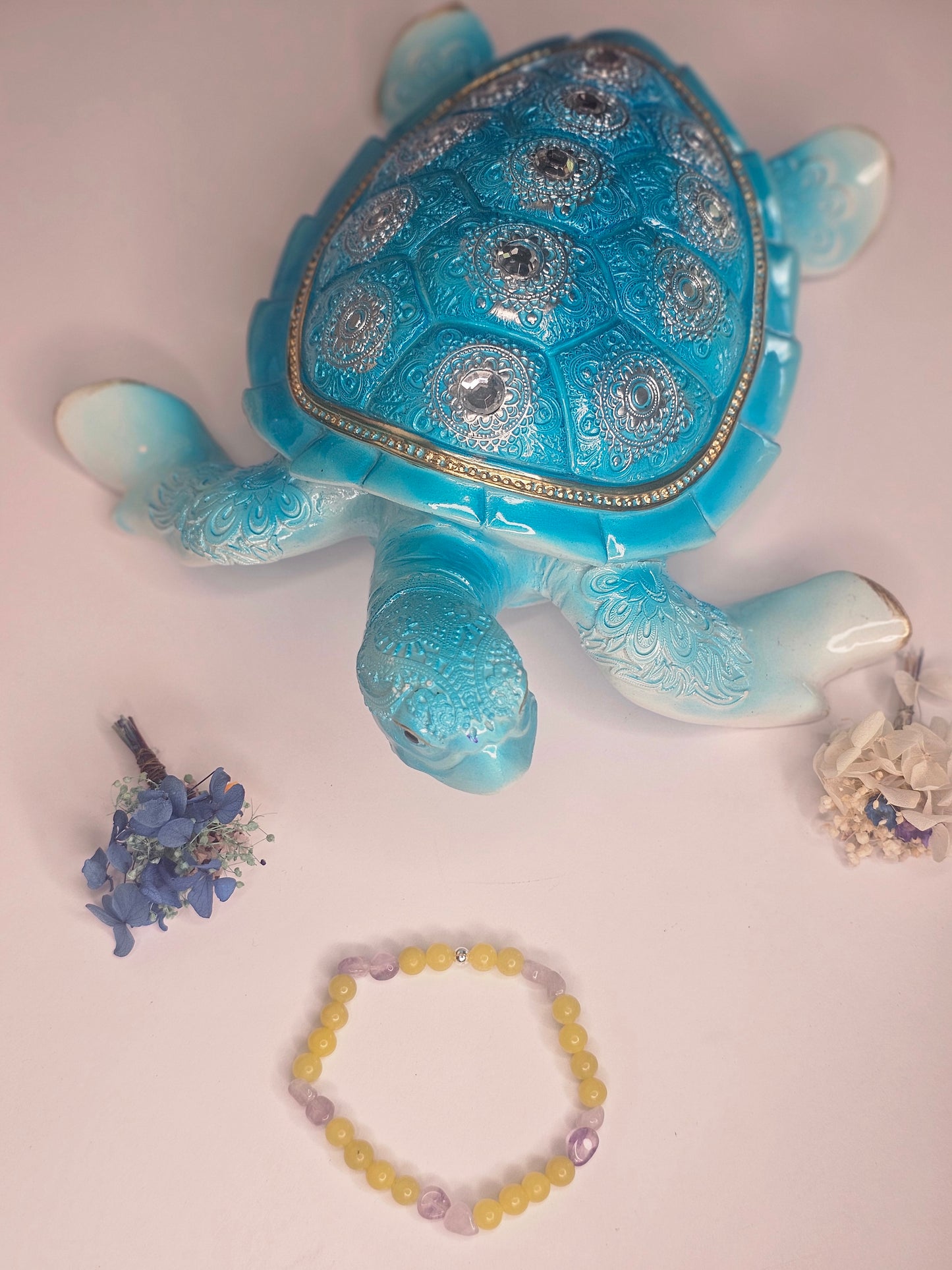 Lemon Jade With Amethyst Bracelet