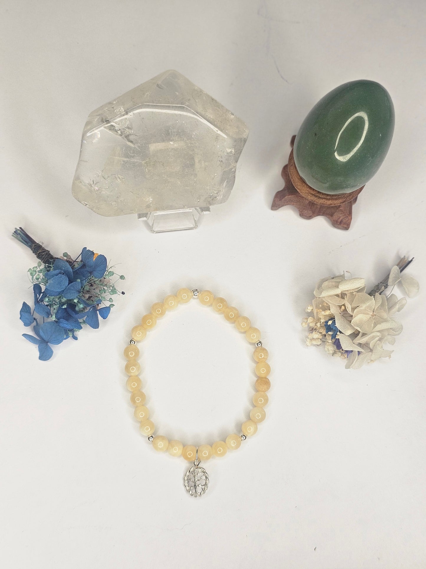 Yellow Jade Tree Of Life Charm