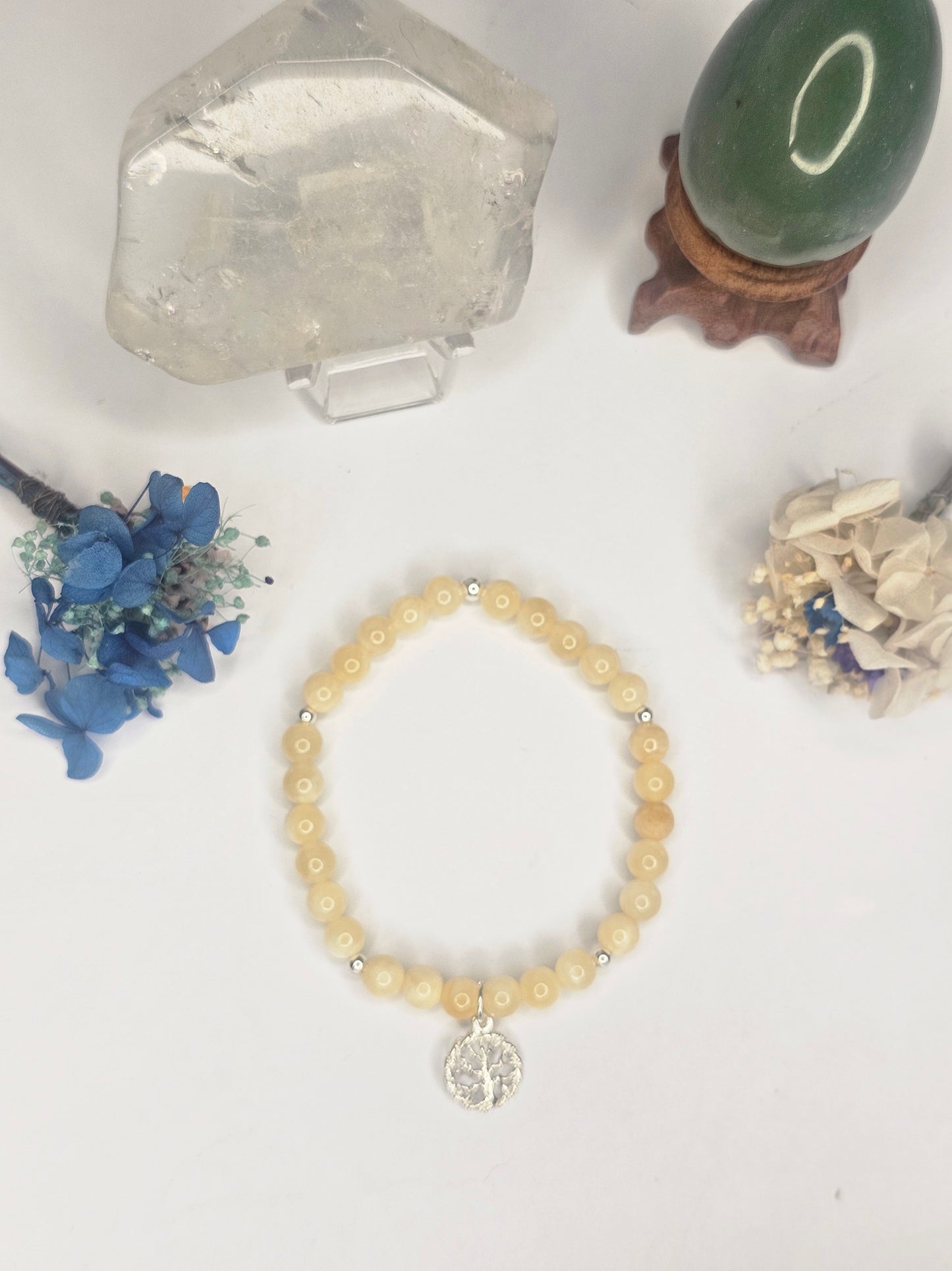 Yellow Jade Tree Of Life Charm