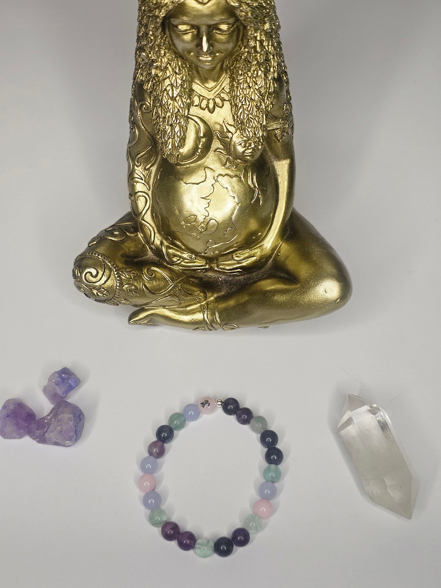Aquamarine Cherry Blossom Jasper Fluorite Sodalite
