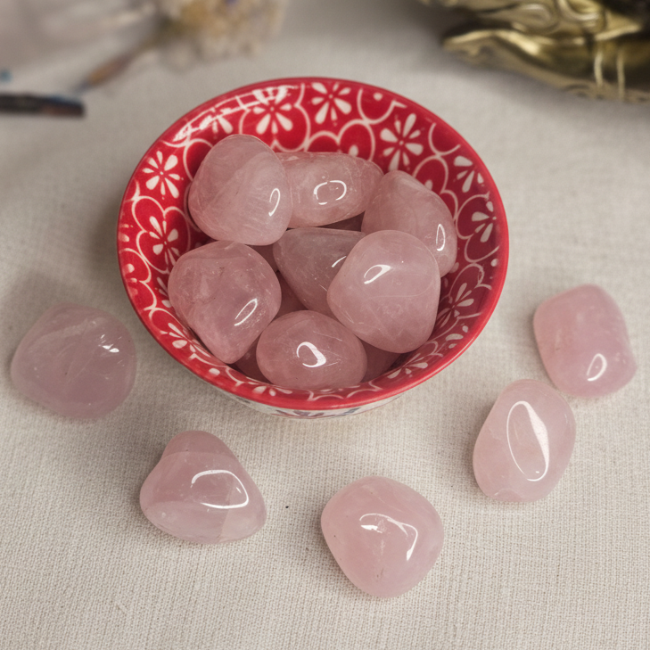 Rose Quartz Tumbler Stones - A Grade