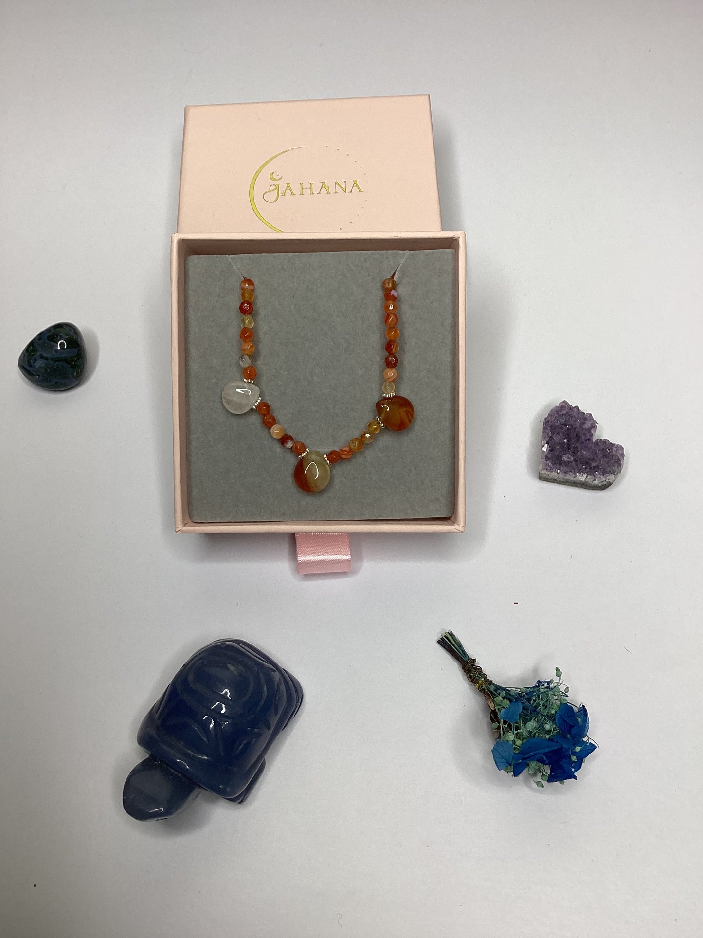 Carnelian Tear Drop Necklace