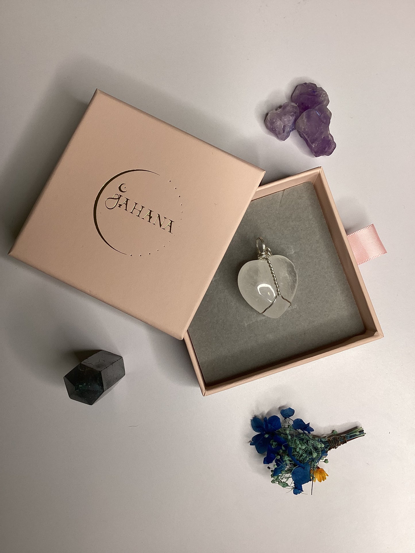 Clear Quartz Heart Pendant