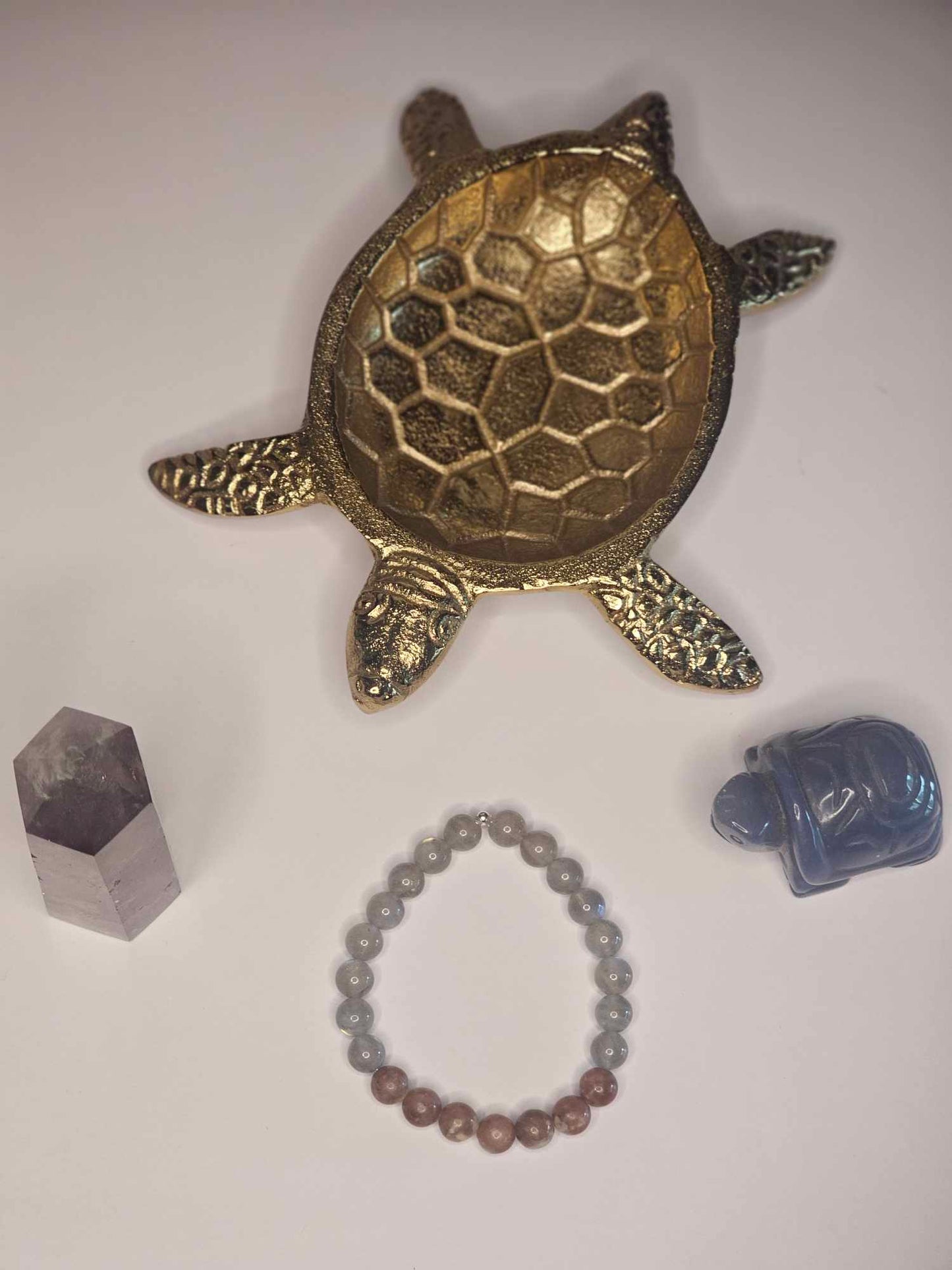 Labradorite and Cherry blossom jasper bracelet