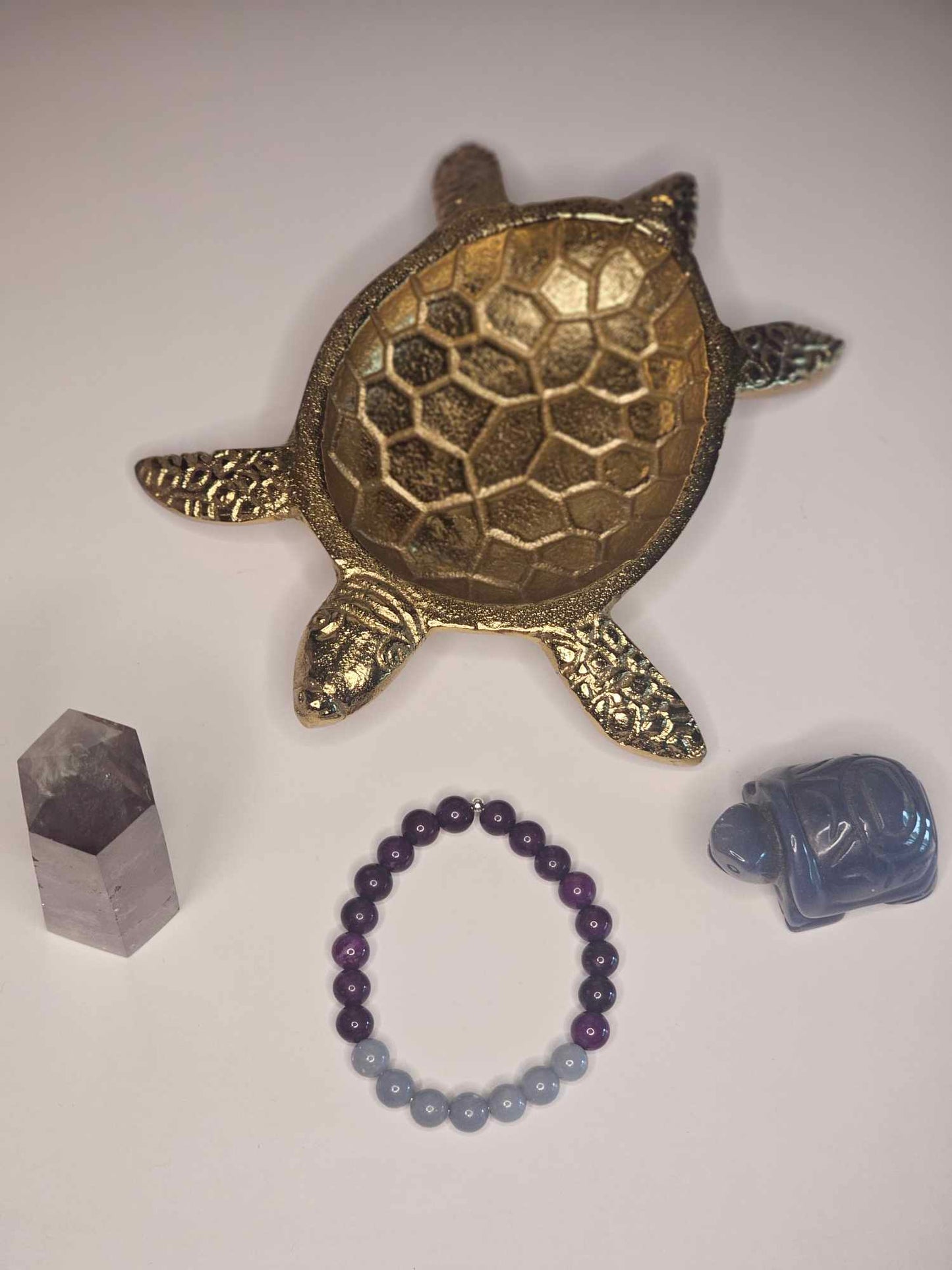 Charoite and Angelite Bracelet