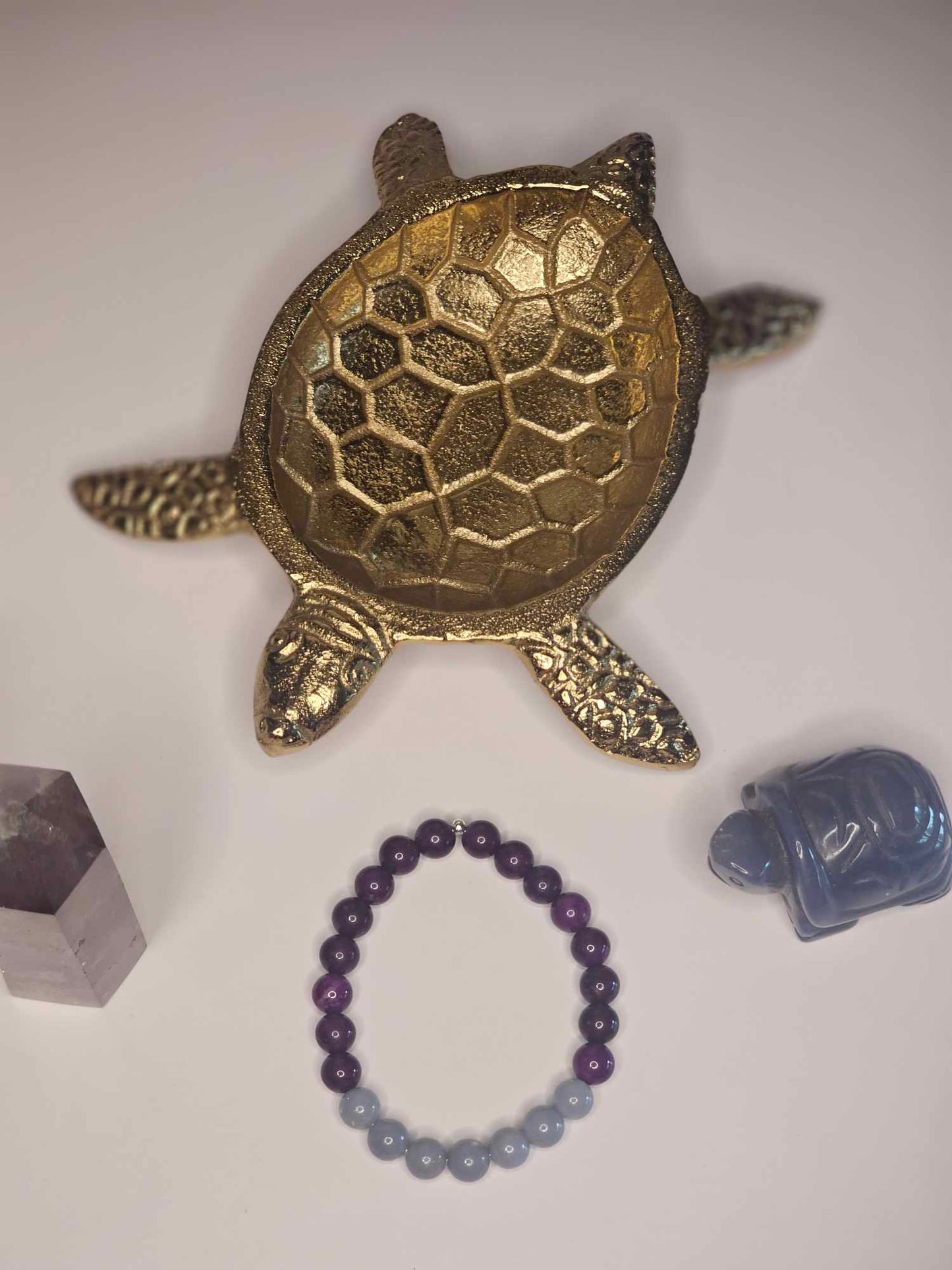 Charoite and Angelite Bracelet
