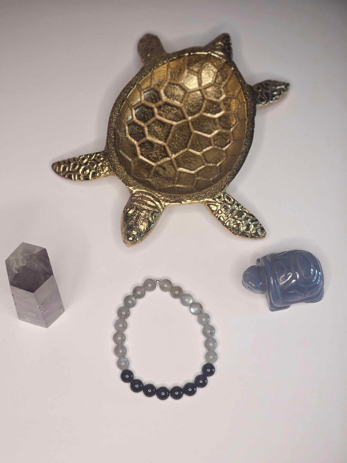 Labradorite and Black Tourmaline Bracelet