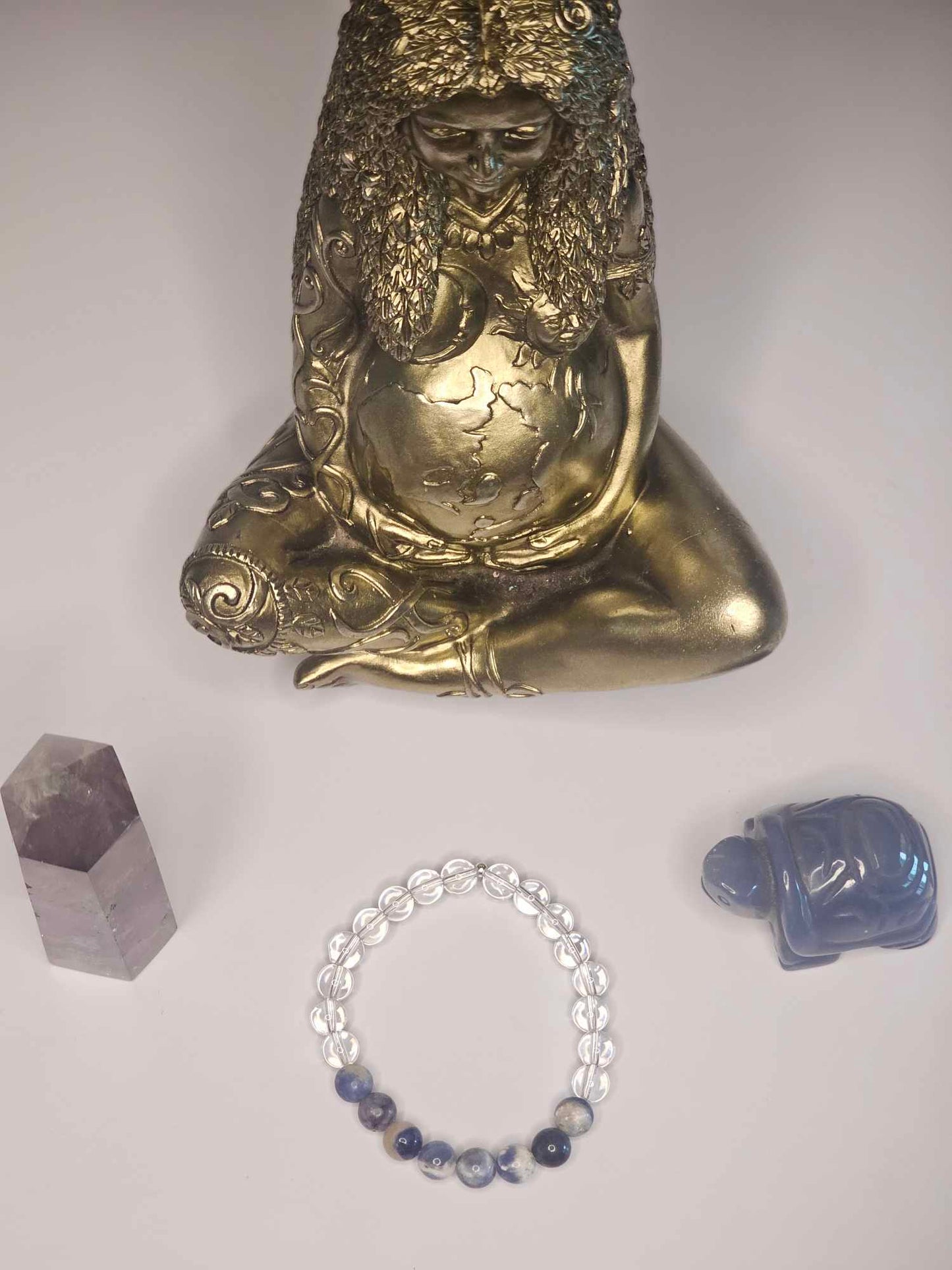 Clear quartz and Sodalite Bracelet