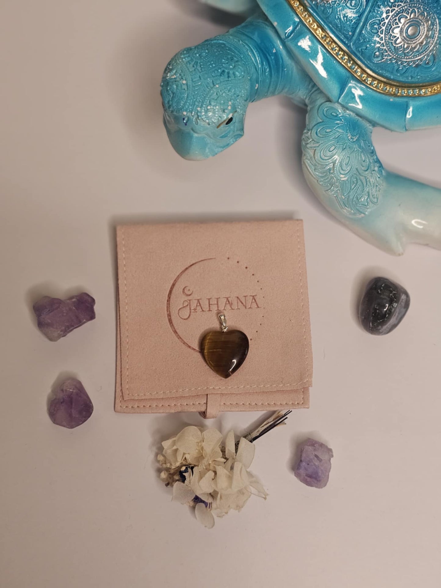 Tiger Eye Heart Shaped Pendant