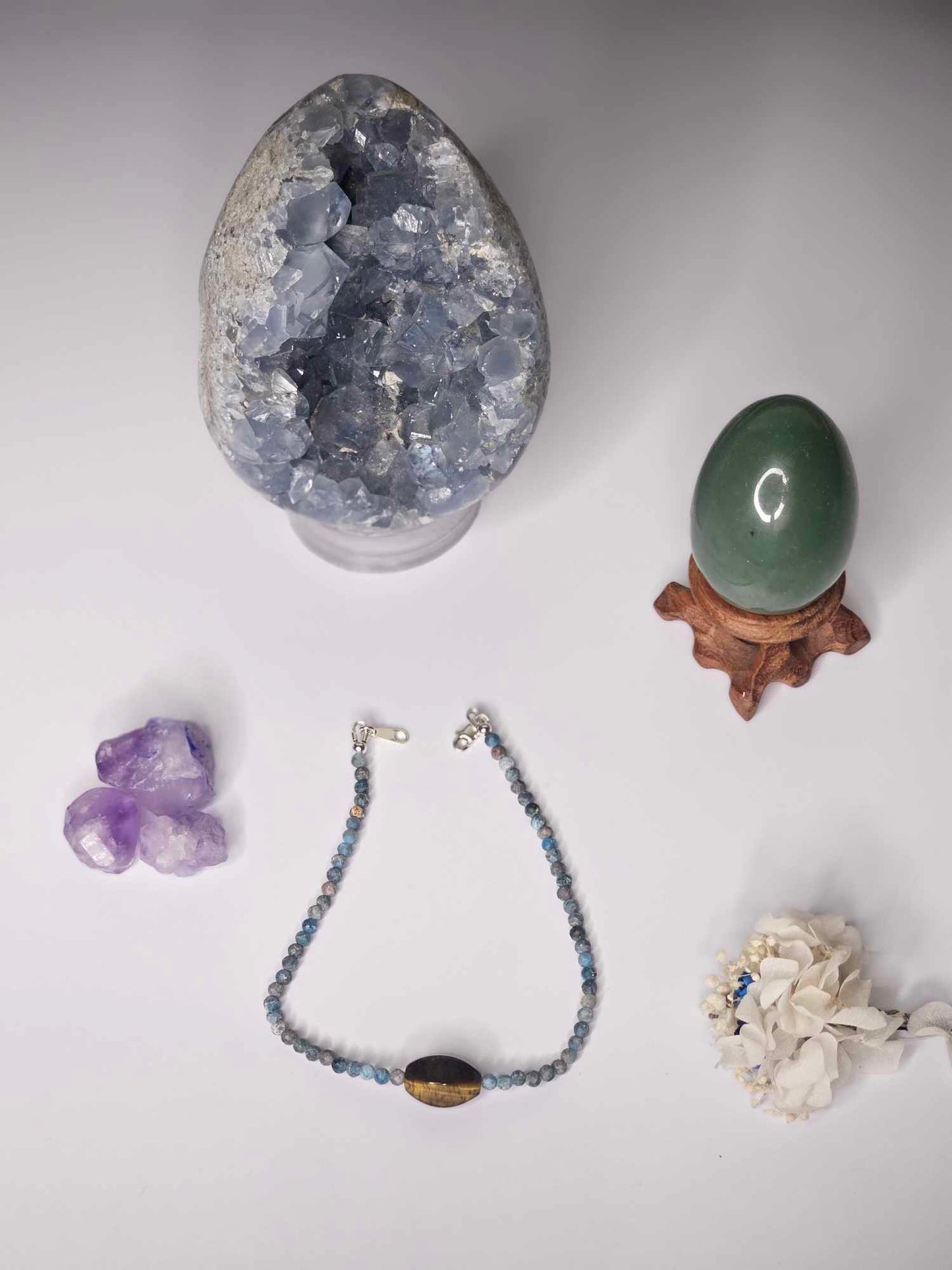 Blue Turquoise and Tiger Eye Anklet