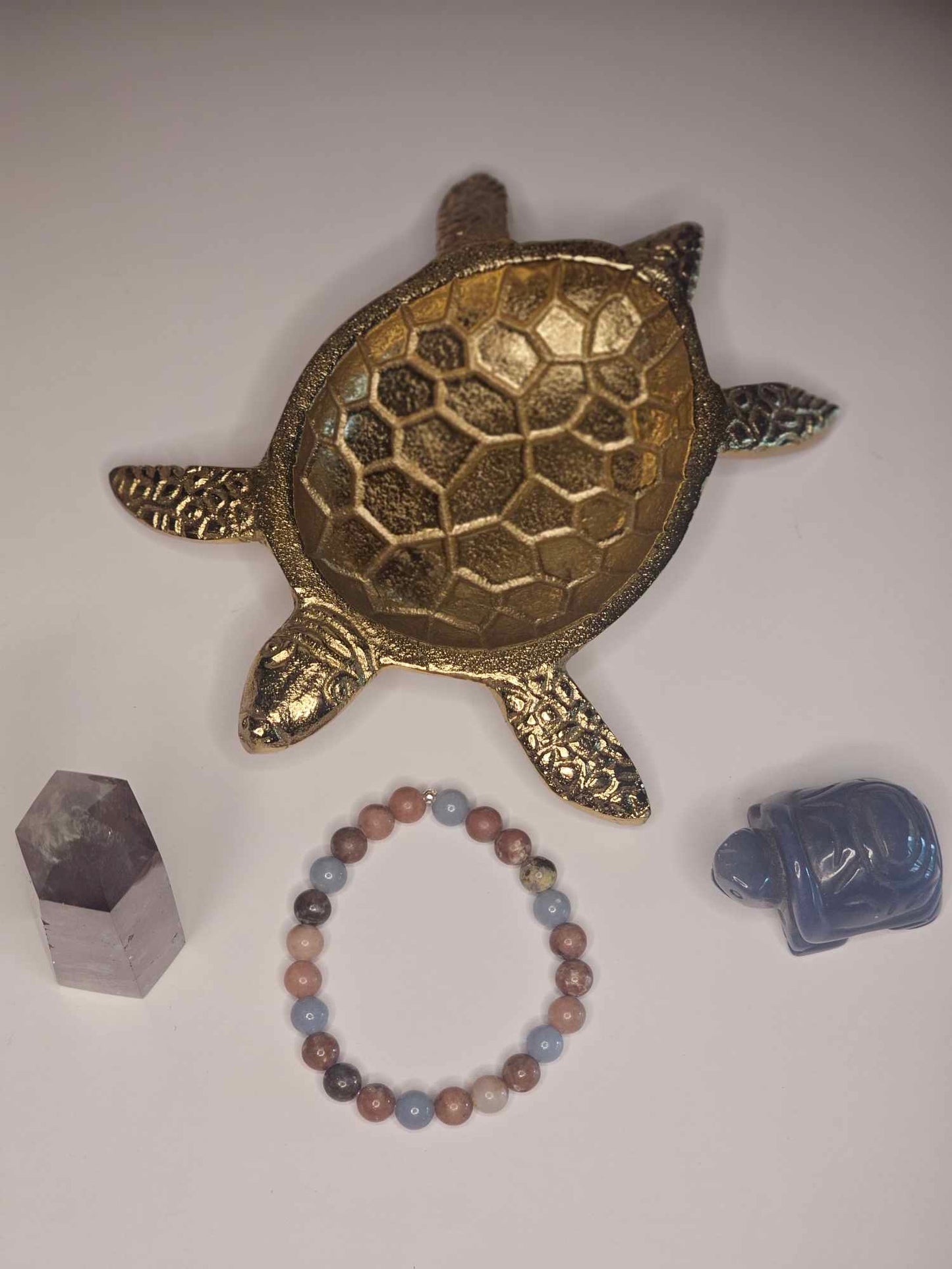 Cherry Blossom Jasper, Angelite and Russian Serpentine