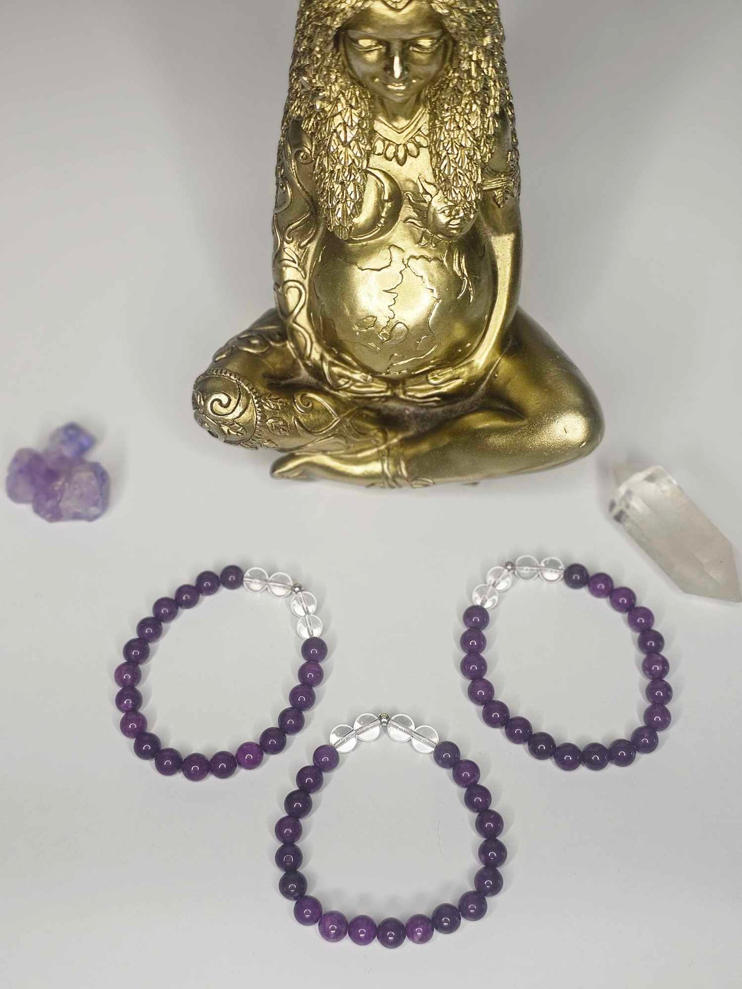 Charoite Clear Quartz Bracelet