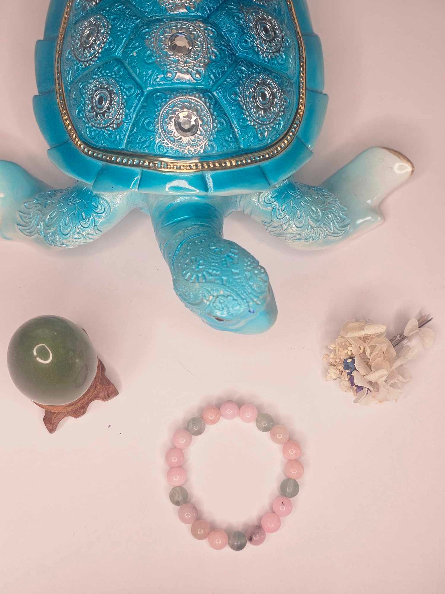Cherry Blossom Jasper With Fluorite Bracelet