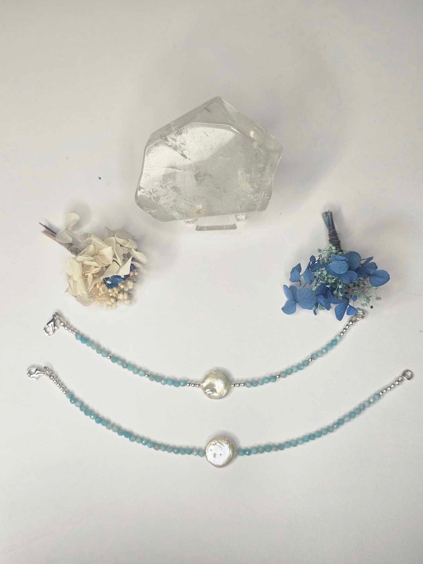 Amazonite Freshwater Pearl Bracelet