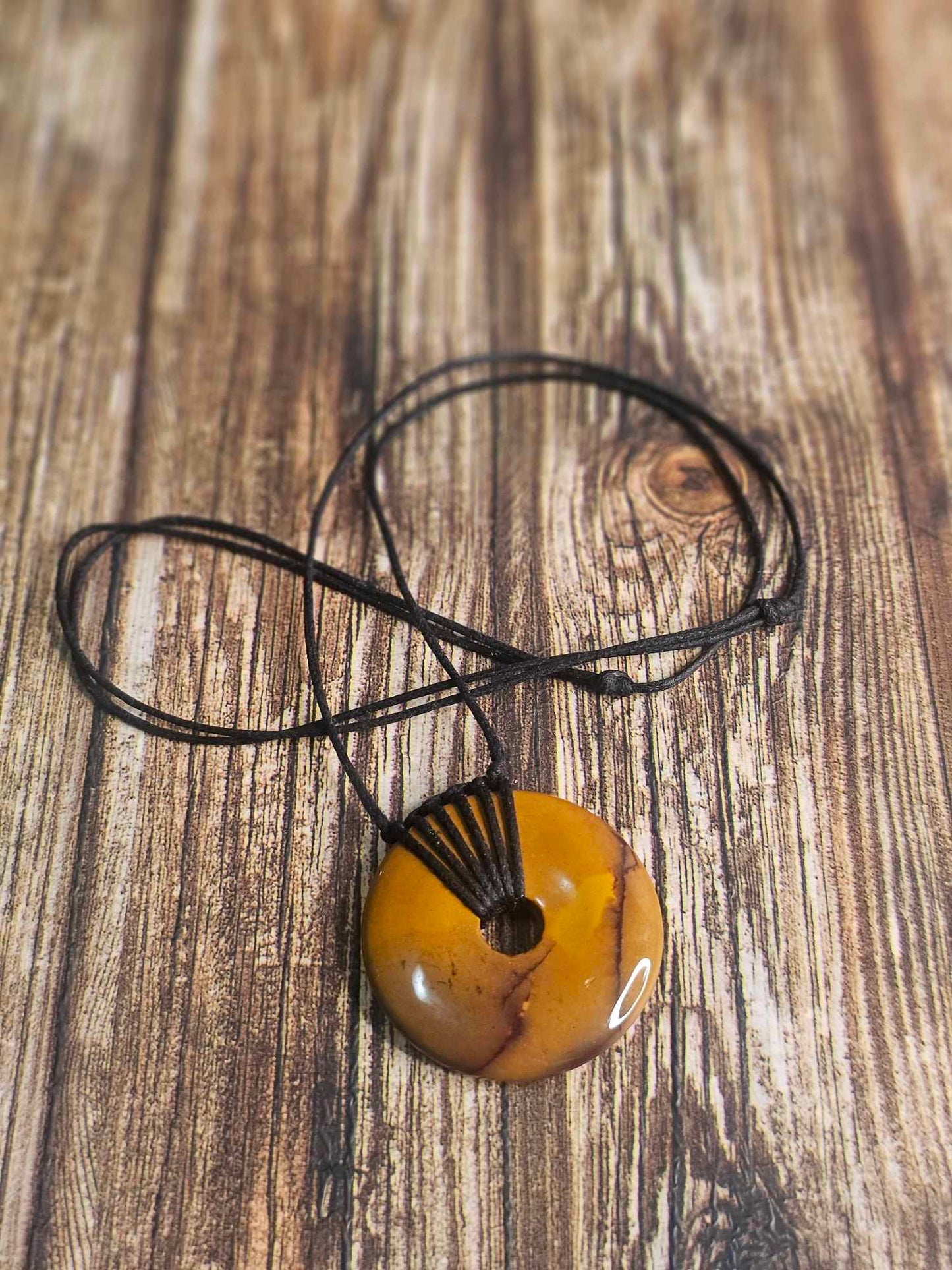 Mookaite Donut Wrapped Necklace