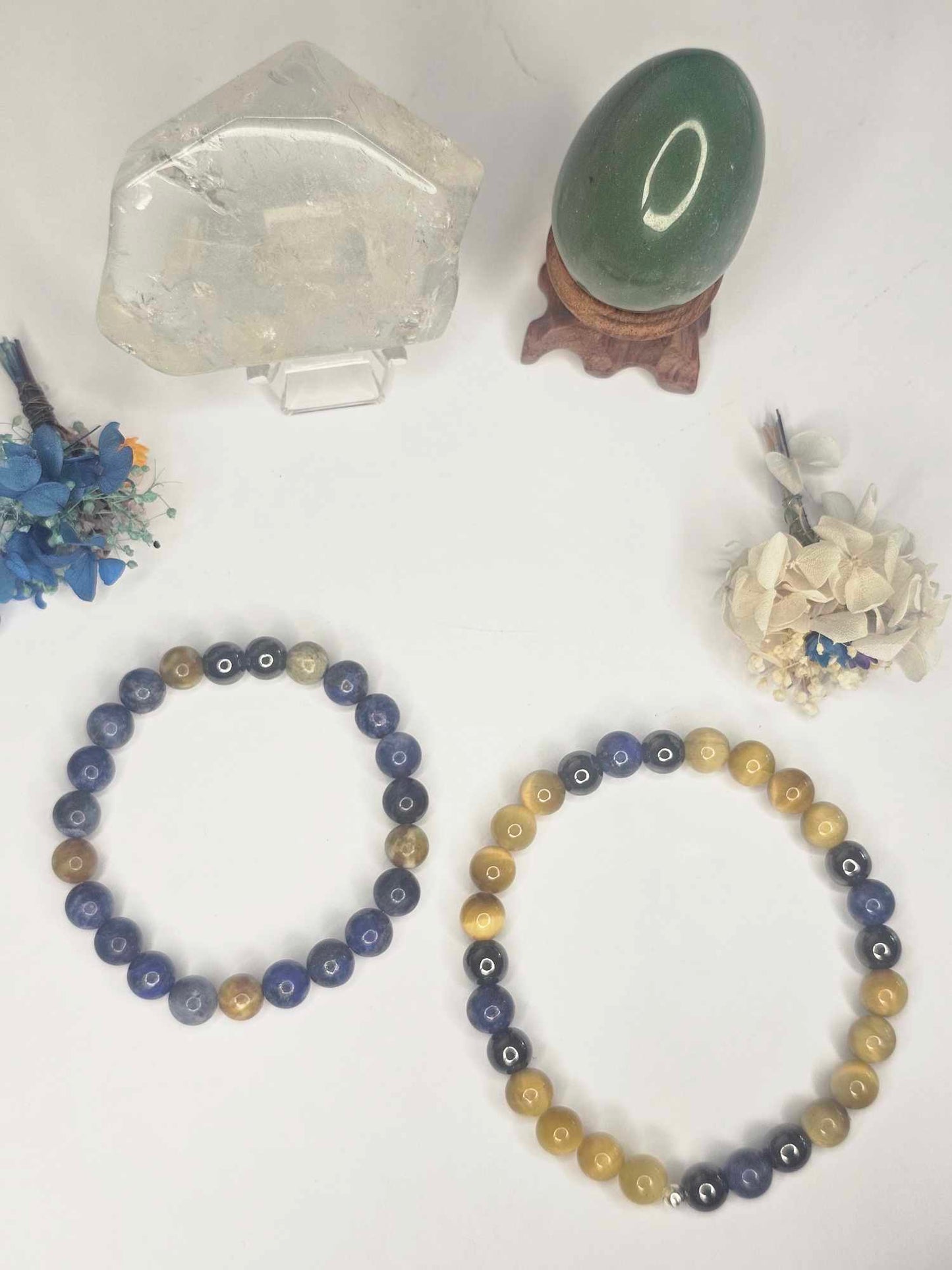 Russian Serpentine Hematite with Sodalite Bracelet