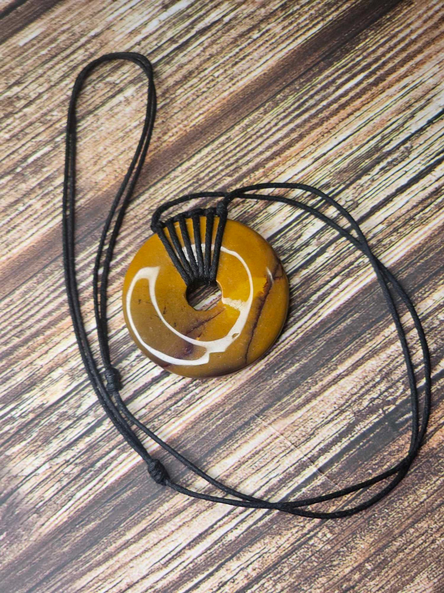 Mookaite Donut Wrapped Necklace