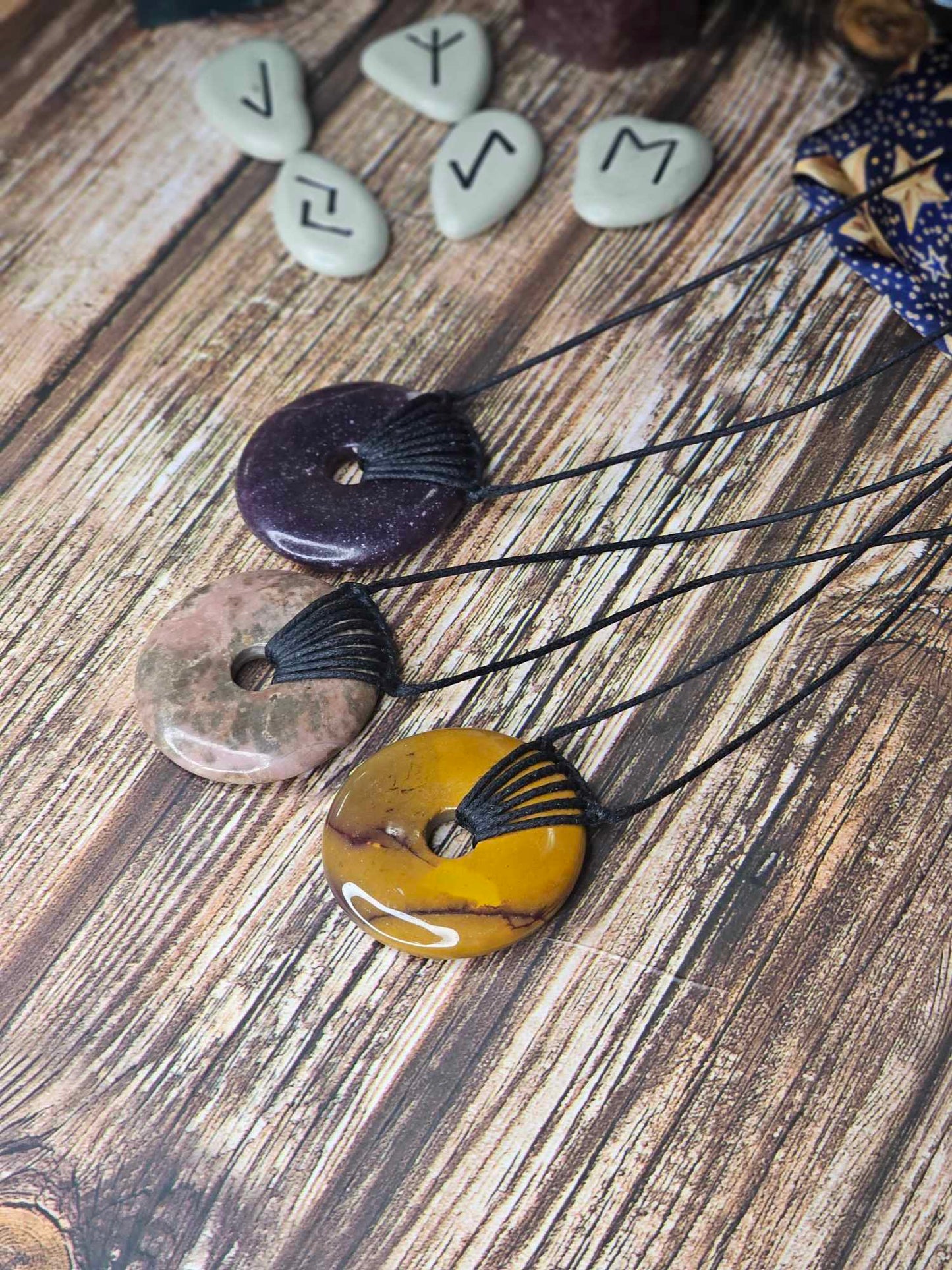 Mookaite Donut Wrapped Necklace