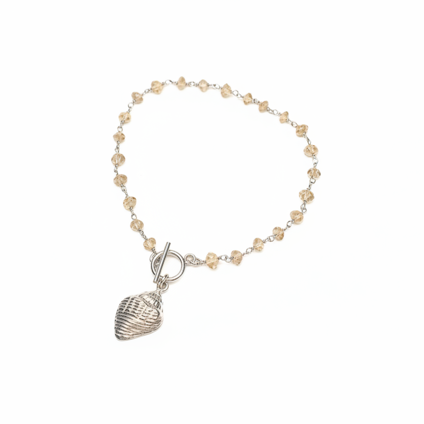 Golden Tide Citrine Shell Bracelet