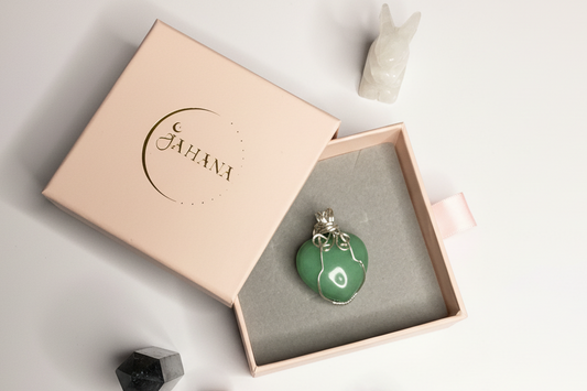 Green Aventurine Wrapped Heart