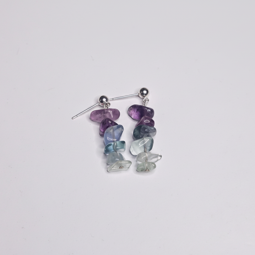 Fluorite Chip Studs