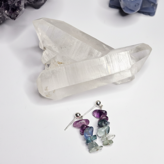 Fluorite Chip Studs