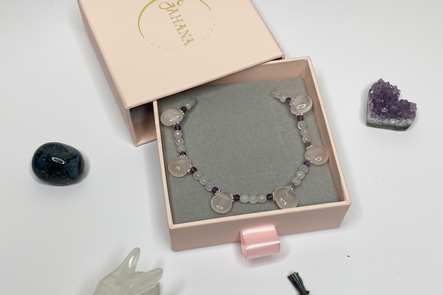 Rose Quartz and Amethyst Tear Drop Necklace