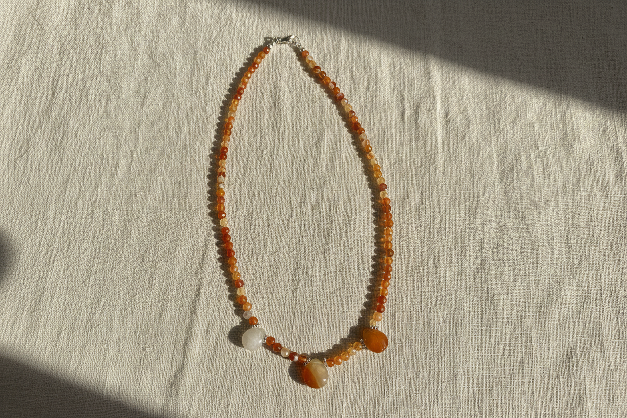 Carnelian Tear Drop Necklace