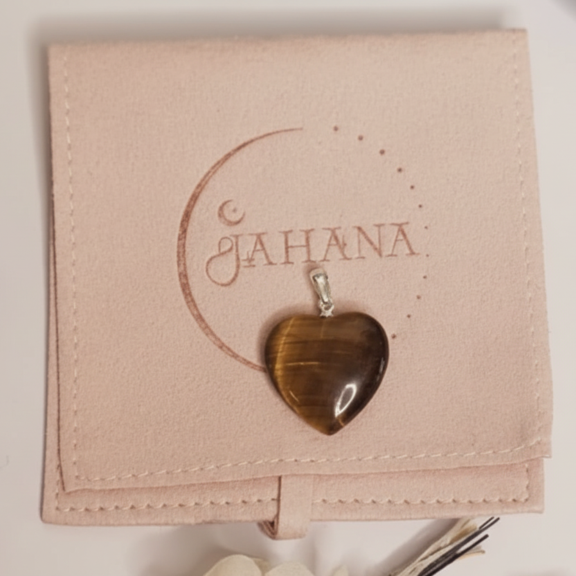 Tiger Eye Heart Shaped Pendant