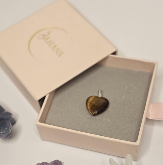 Tiger Eye Heart Shaped Pendant