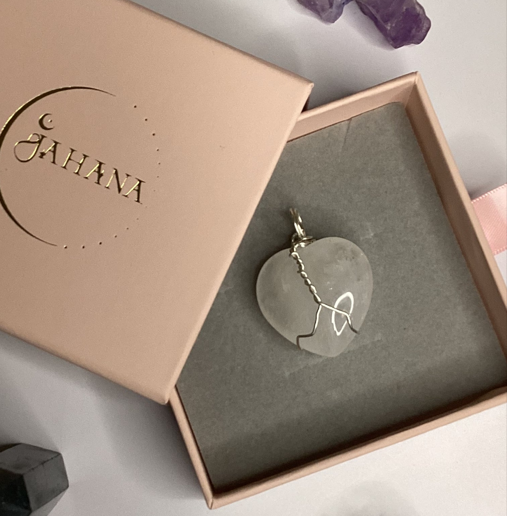 Clear Quartz Wrapped Heart