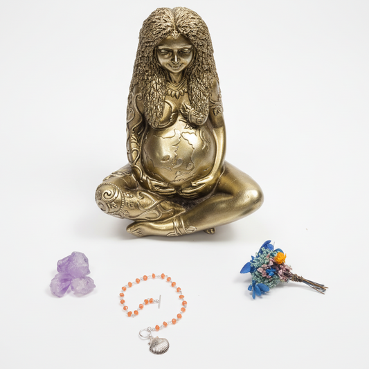 Carnelian and Shell Charm Bracelet