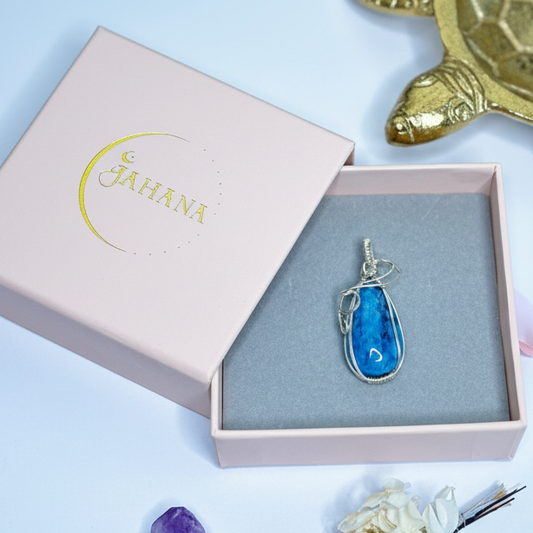 Blue Apatite Swirl Pendant