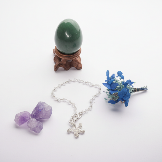 Moonstone and Starfish Charm Bracelet