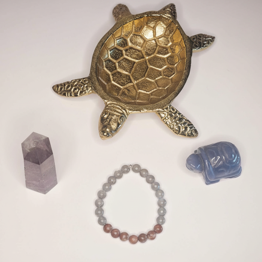 Labradorite and Cherry Blossom Jasper Bracelet