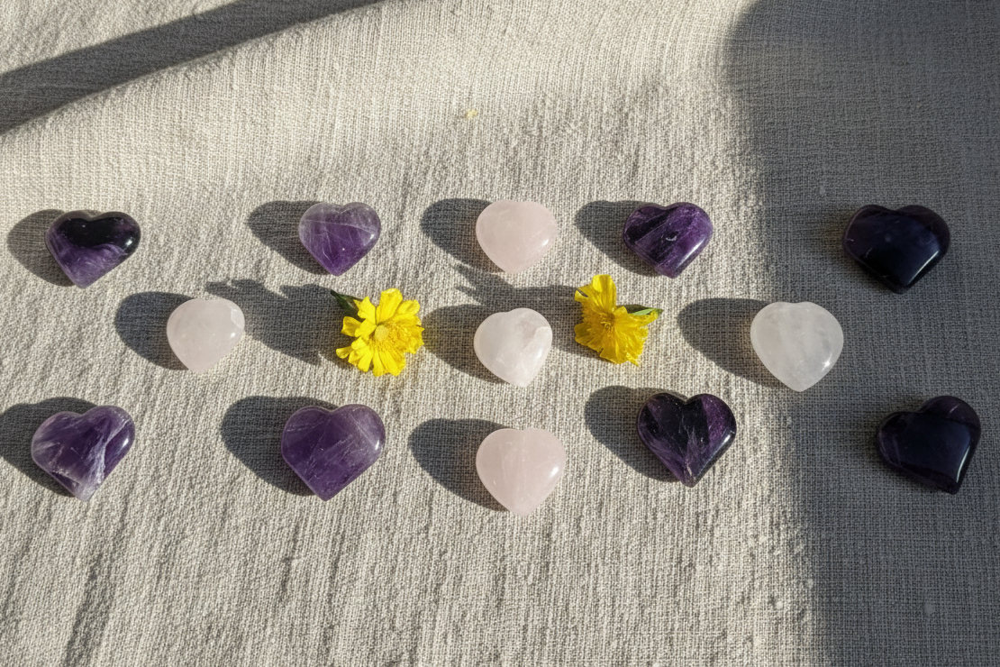 Rose Quartz Mini Hearts