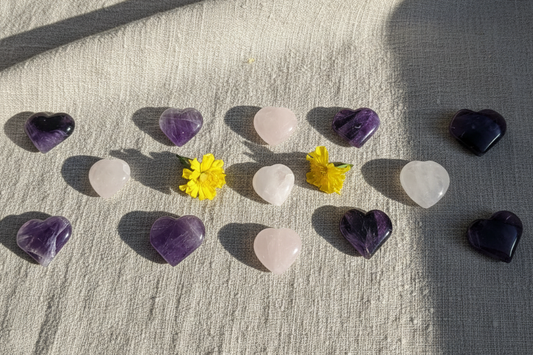 Rose Quartz Mini Hearts