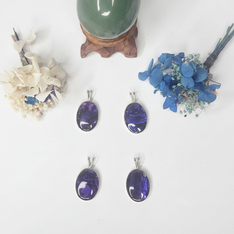 Purple Paua Shell Pendant