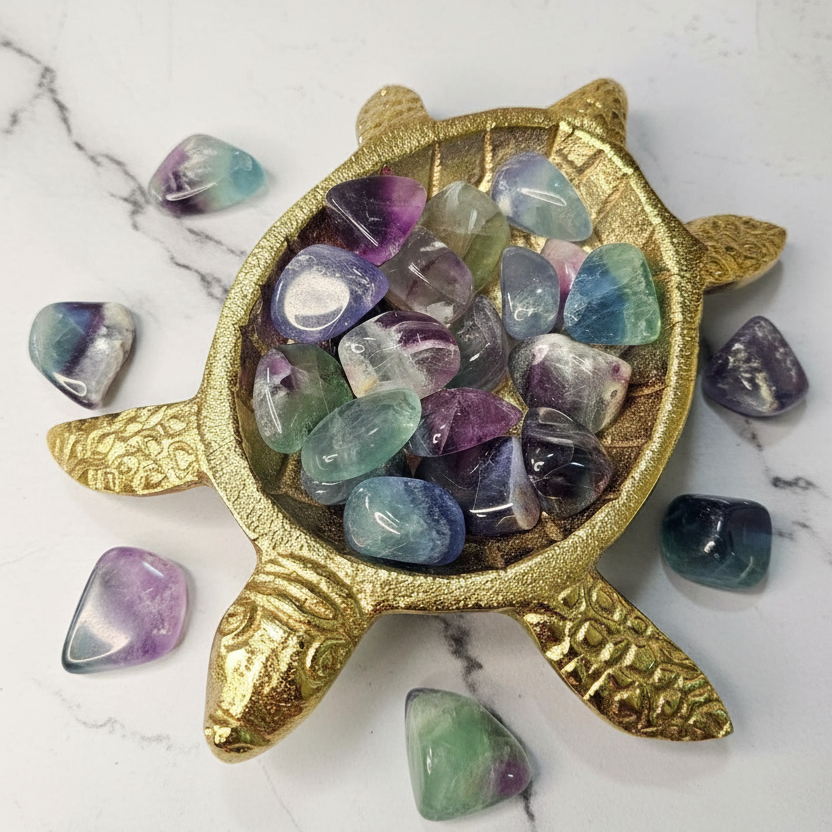 Fluorite Tumbled Stones - A Grade
