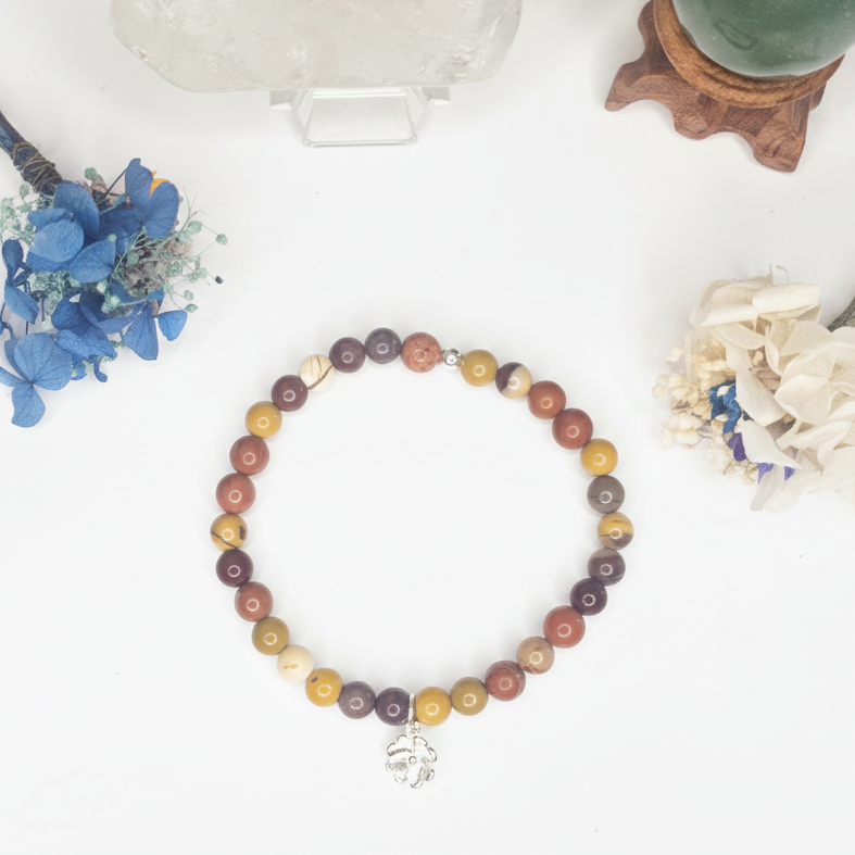 Mookaite with Flower Charm