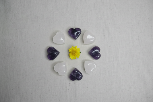 Amethyst Mini Hearts