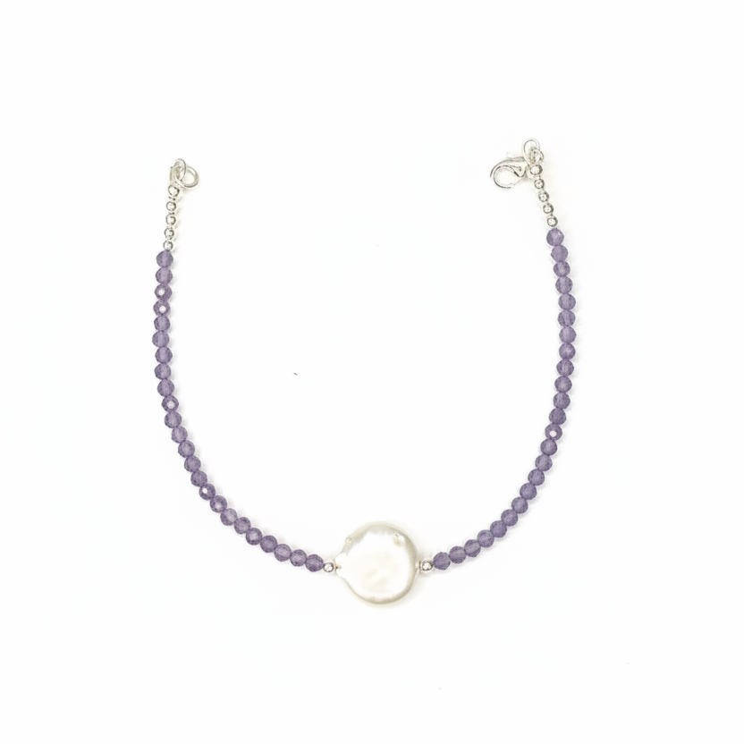 Amethyst & Freshwater Pearl Bracelet