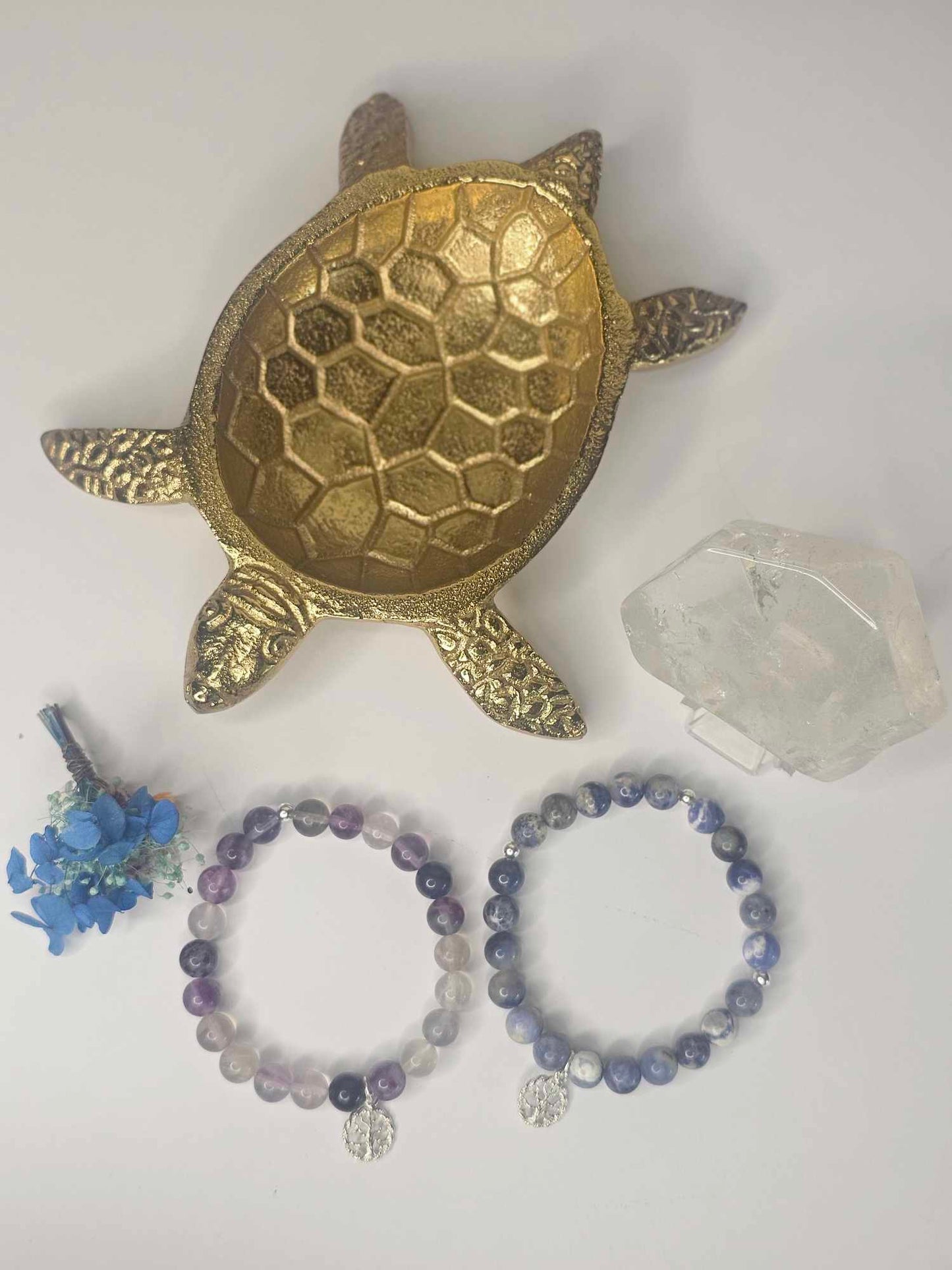 Fluorite with Tree Of Life Charm