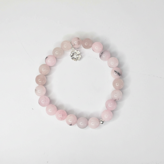 Cherry Blossom Jasper With Flower Charm