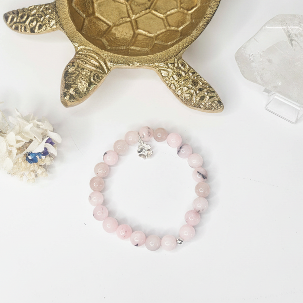 Cherry Blossom Jasper With Flower Charm