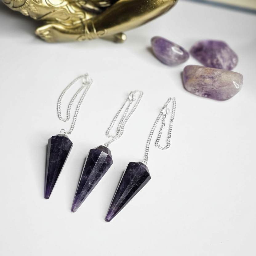 Amethyst Faceted Pendulum