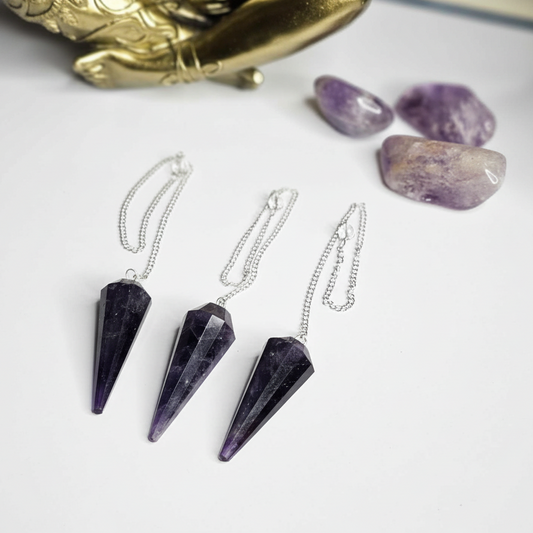 Amethyst Faceted Pendulum