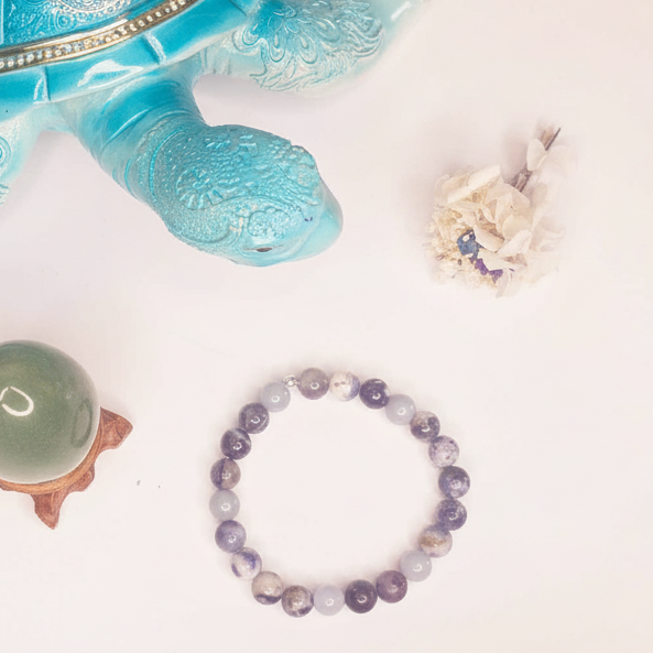 Angelite, Sodalite and Fluorite Bracelet